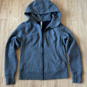Lululemon fleece hooded jacket in gray